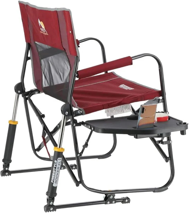 Freestyle Rocker XL, Side Table Camping Chair, Portable Folding