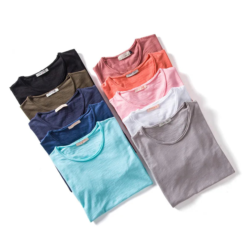 100% Cotton Men T-shirt, Casual Soft Summer Thin