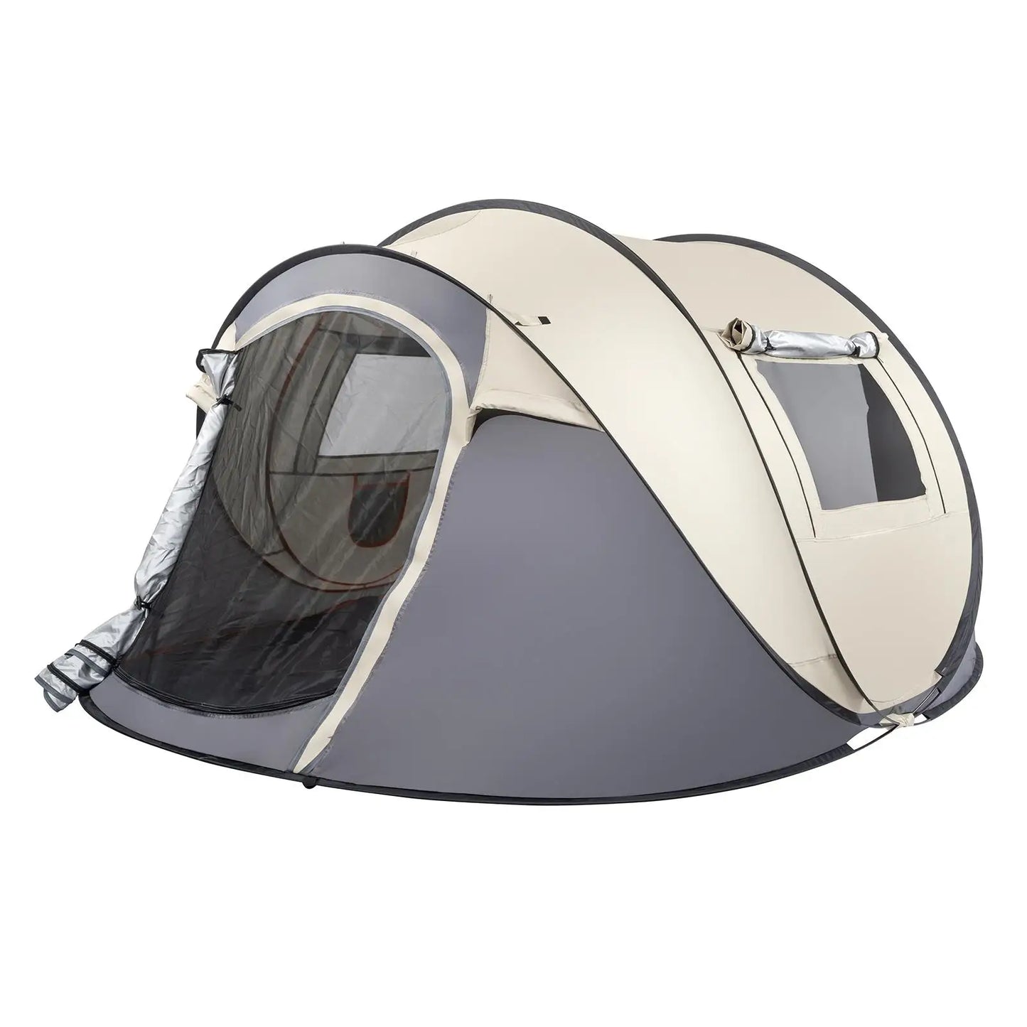 4-Person Pop-Up camping Tent - Quick Setup, Hiking, Fishing, Beach