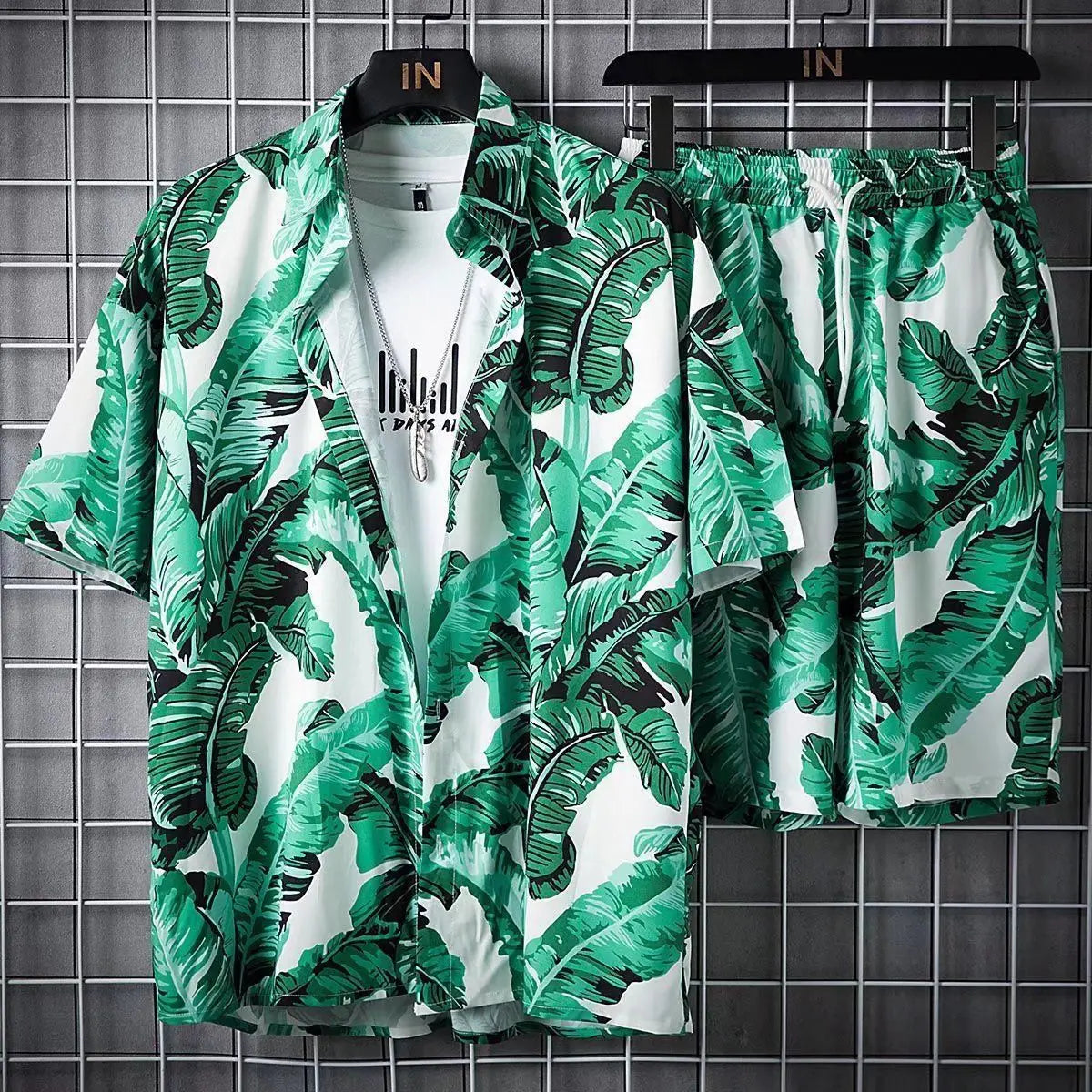 Beach Clothes For Men, 2 Piece Set, Hawaiian Shirt and Shorts Set