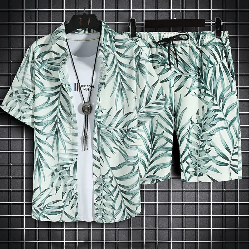 Beach Clothes For Men, 2 Piece Set, Hawaiian Shirt and Shorts Set