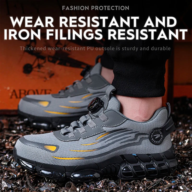 Breathable lace-free soft sole comfortable anti-puncture shoes