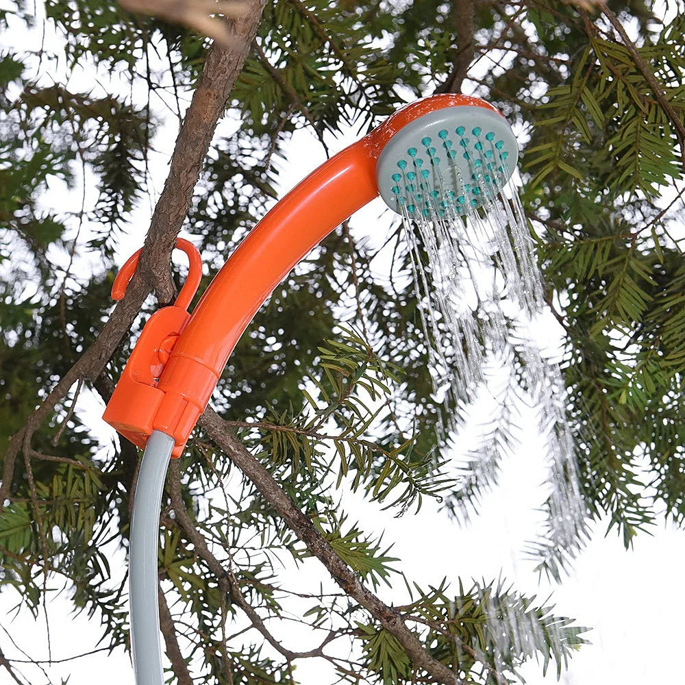 Portable Camping Shower, Pump, Rechargeable Shower Head