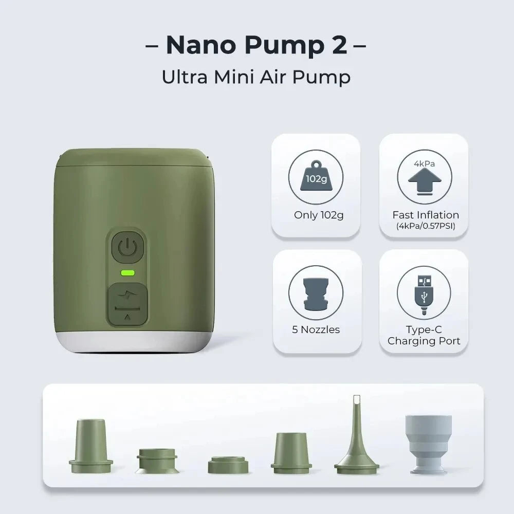 Tiny Air Pump, Camping Lantern 4.5kPa, with Magnetic Design