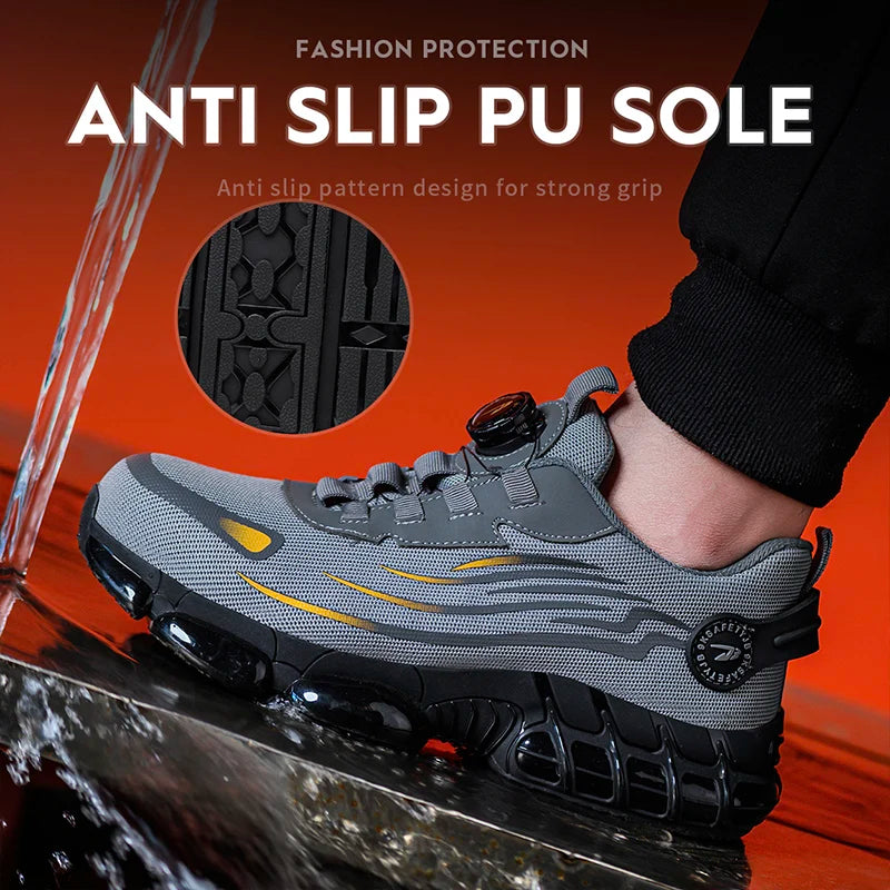Breathable lace-free soft sole comfortable anti-puncture shoes