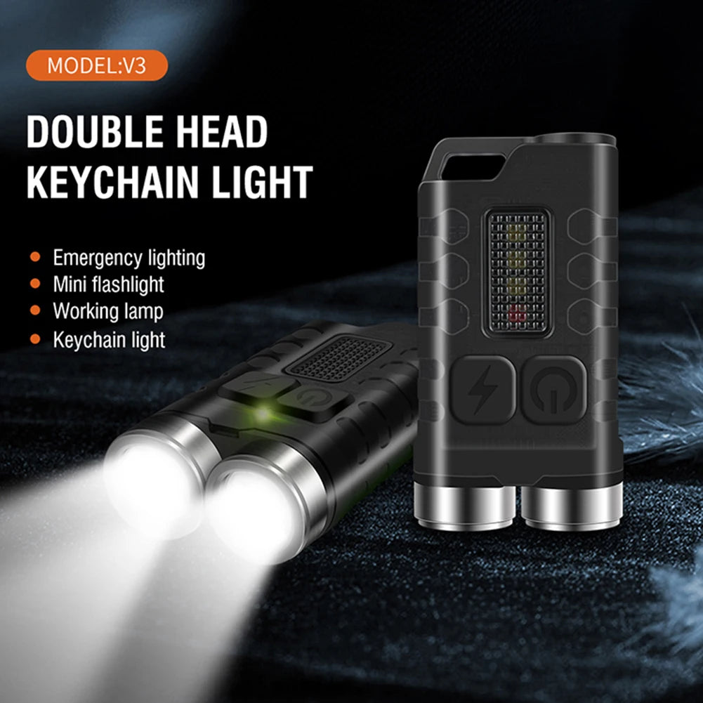 Multi-function Mini Keychain Light, Led Flashlight, Head Lamp