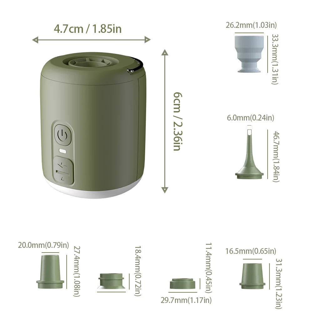 Tiny Air Pump, Camping Lantern 4.5kPa, with Magnetic Design