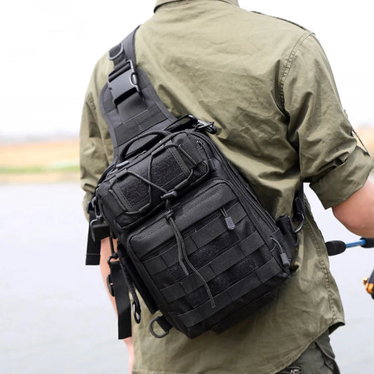 Men Fishing Tackle, Multifunction Sling Single Shoulder Tactical