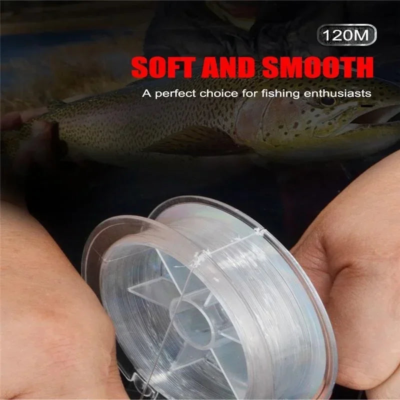 FLYSAND 120M Fluorocarbon Fishing Line 0.20mm-0.60mm 7.15LB-45LB