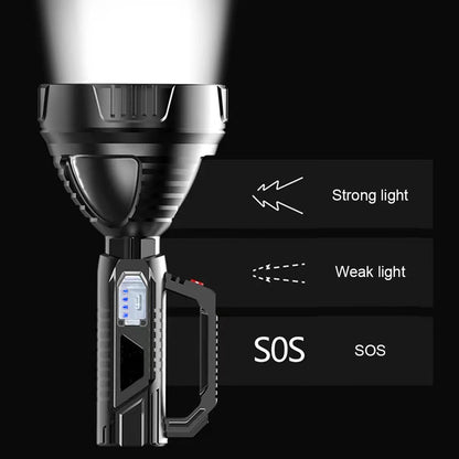 LED Strong Light, 3 Modes, Handheld Spotlight USB Rechargeable,