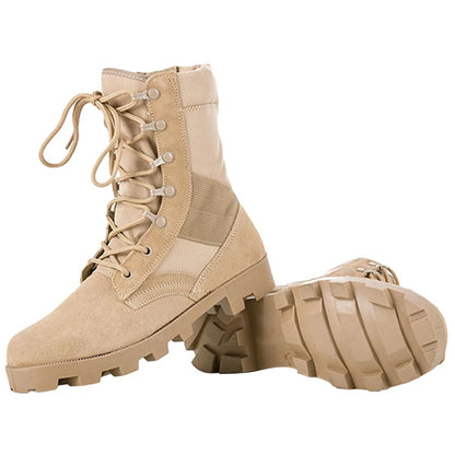 Mens Desert Combat Boots Breathable Motorcycle,  Hiking Boots High-top,  Non-Slip