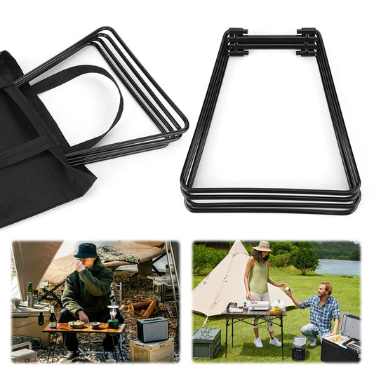 Foldable Metal Stand, Portable Box Stand, Organizer Travel Cooking