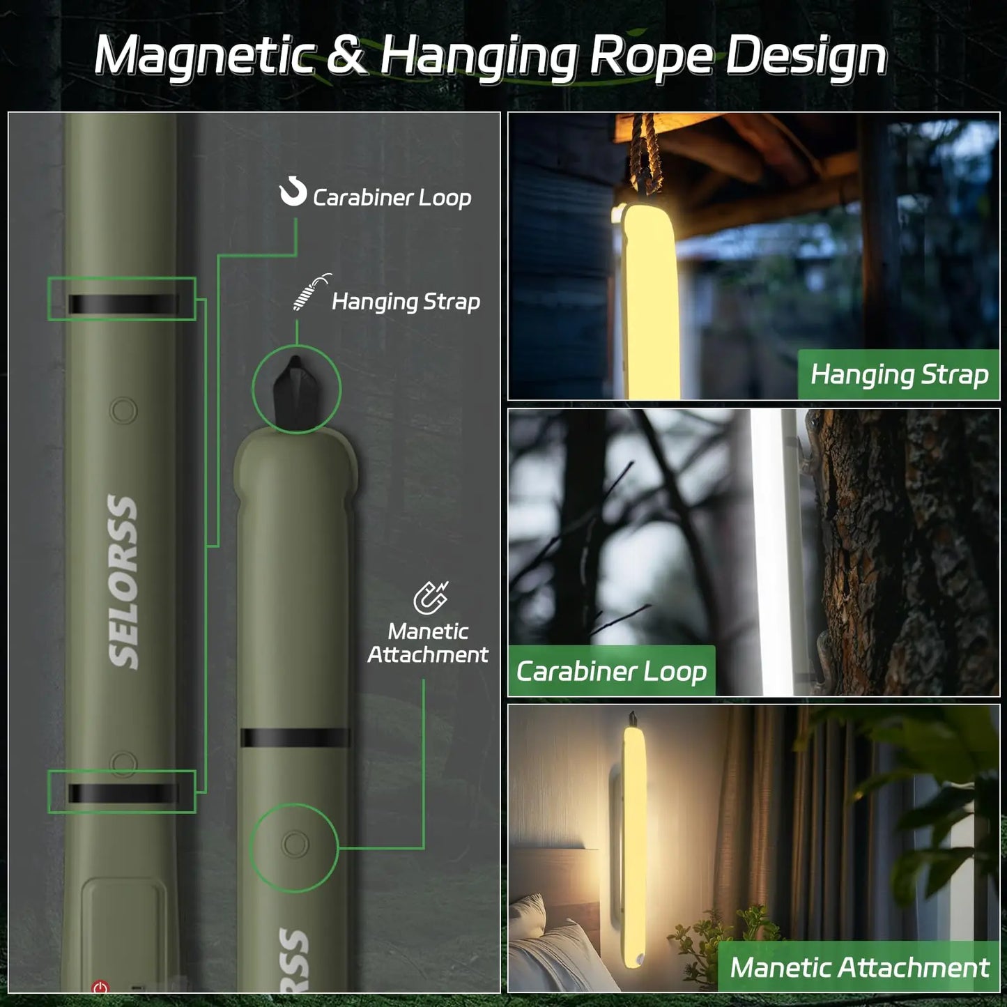 Rechargeable Portable, Strong Light Waterproof 2000 mAh Tent Lamp, Spotlight,  Repair Lighting