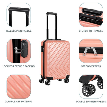 The "lockable luggage" suitcase, travel, features easy mobility