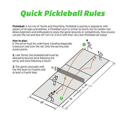 6 Pcs Set Pickleball 40 Holes Game