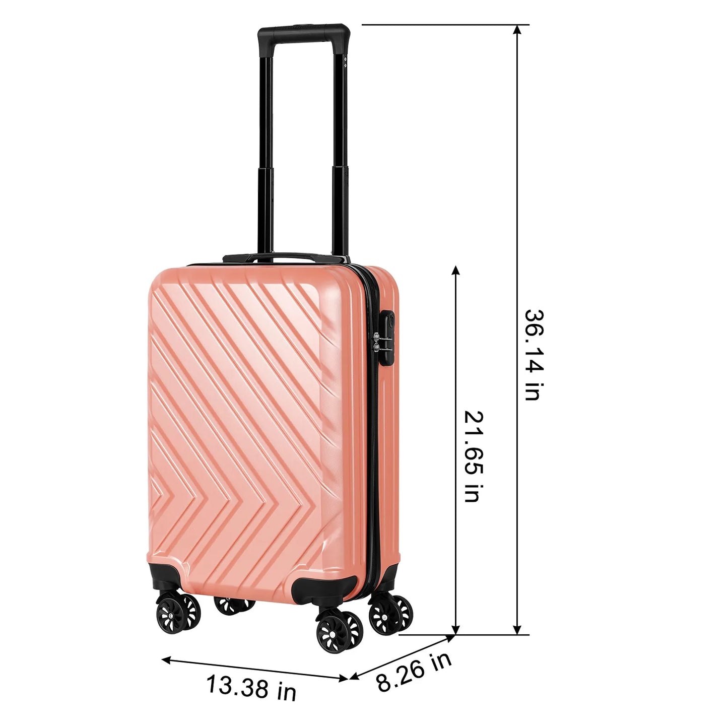 The "lockable luggage" suitcase, travel, features easy mobility