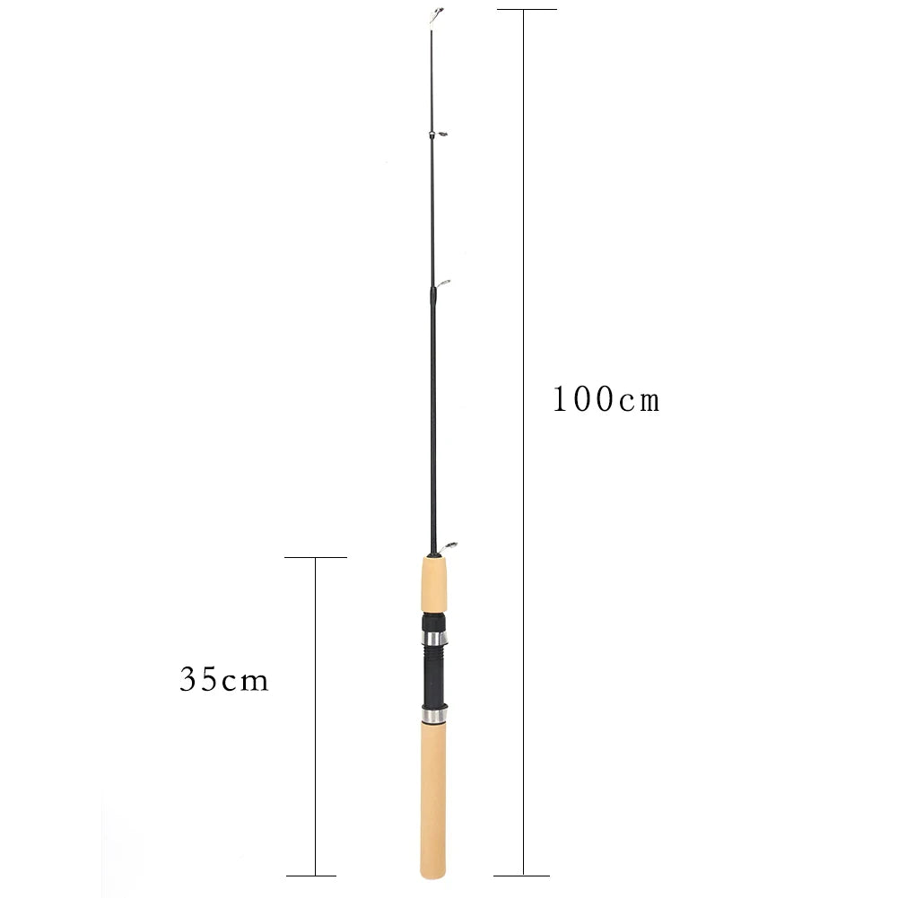 60/80/100cm Ice Fishing Rod Portable, Light Weight