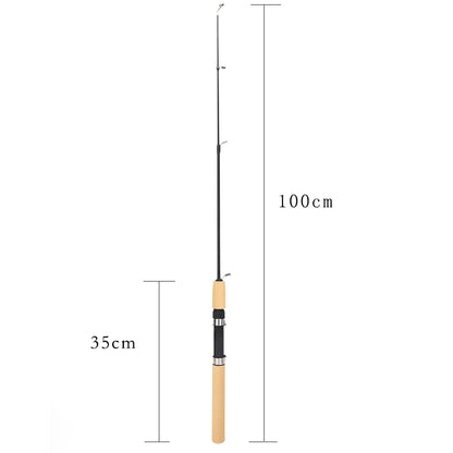 60/80/100cm Ice Fishing Rod Portable, Light Weight