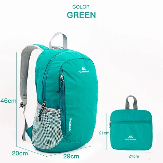 Portable Waterproof Outdoor Camping Backpack - 30L Capacity, Ultralight