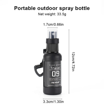 Camping Spray Bottle with Buckle, Alcohol Dispenser, 50ml Mini Fine Mist