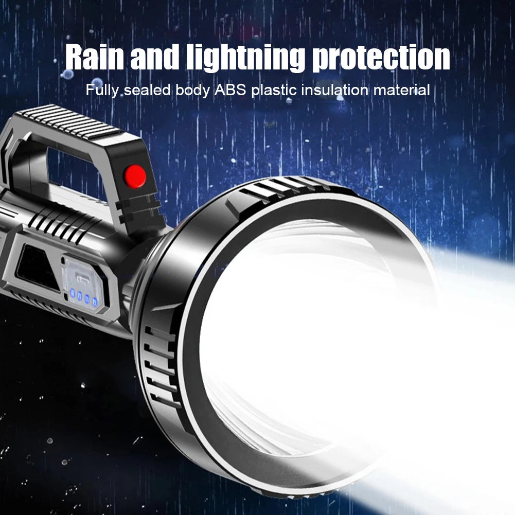 LED Strong Light, 3 Modes, Handheld Spotlight USB Rechargeable,