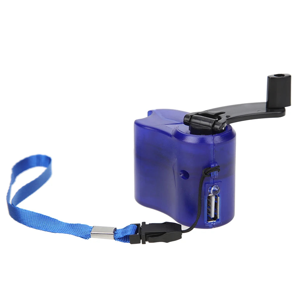 Portable Emergency ABS Charger,  Hand Crank Power Dynamo 5.5V, Survival Accessories