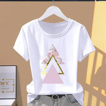Women Print Fashion Casual, Short Sleeve, T Shirt