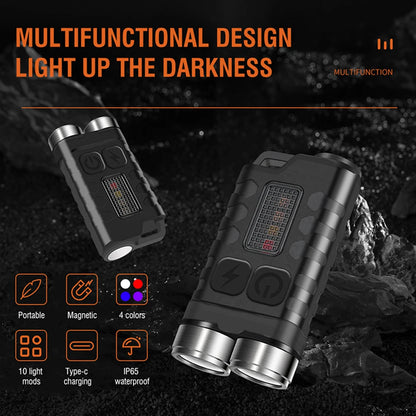 Multi-function Mini Keychain Light, Led Flashlight,  Head Lamp