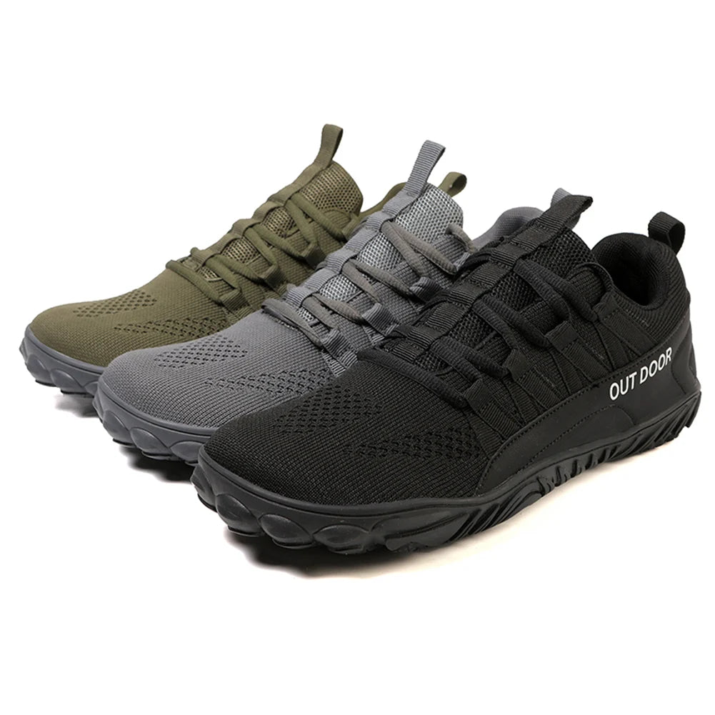 Men Hiking Shoes Wide Toe Box,  Non Slip, Breathable