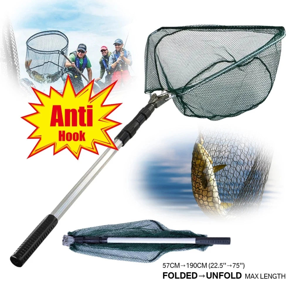 190cm 130cm 55cm Telescopic Landing Net, Folding, Extending