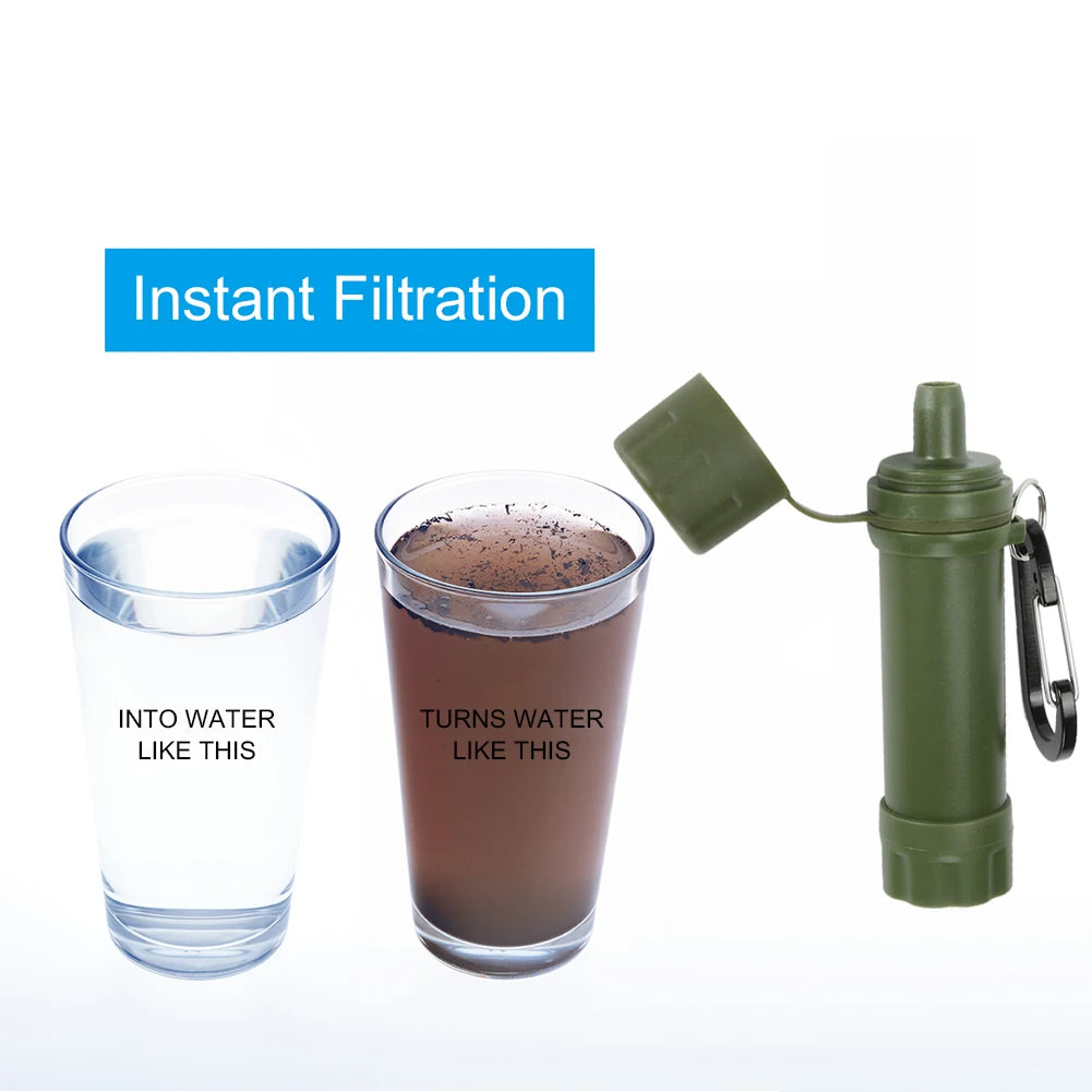 Wild Life Emergency Drinking Water Filtering Tools Survival Water Purifier