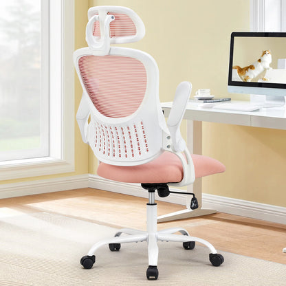 Ergonomic Office Computer Desk Chair, Flip-up Arms Adjustable, Comfortable Lumbar Support