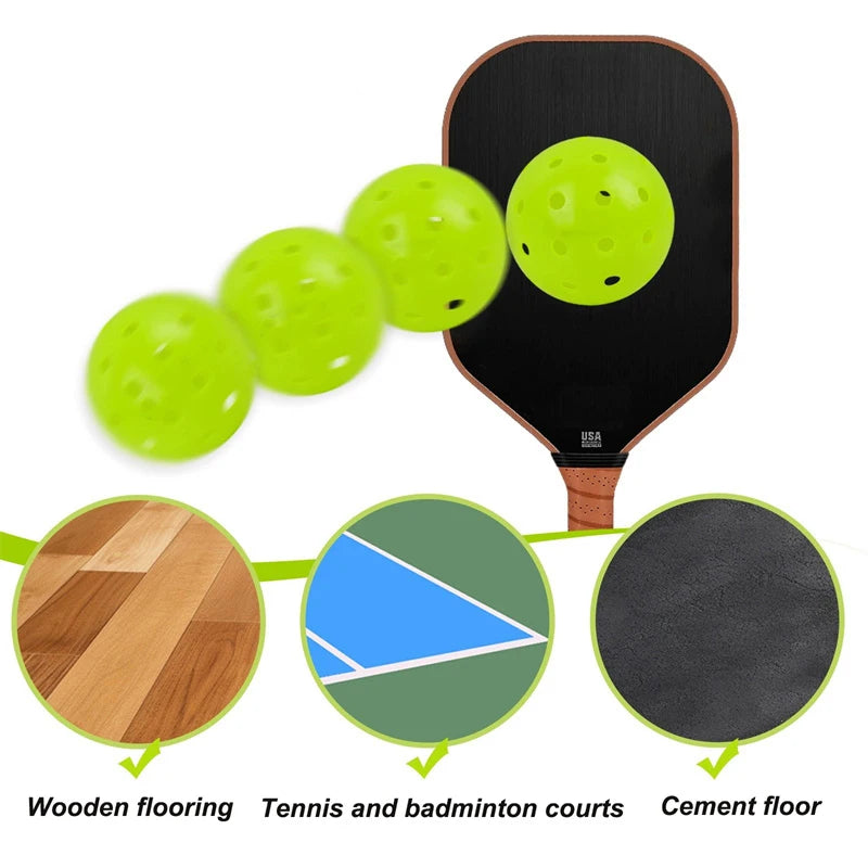 6 Pcs Set Pickleball 40 Holes Game