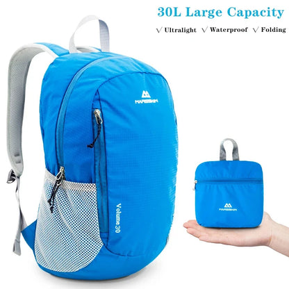 Portable Waterproof Outdoor Camping Backpack - 30L Capacity, Ultralight