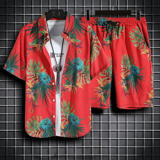 Beach Clothes For Men, 2 Piece Set,  Hawaiian Shirt and Shorts Set