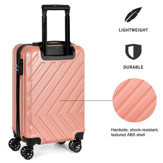 The "lockable luggage" suitcase, travel, features easy mobility