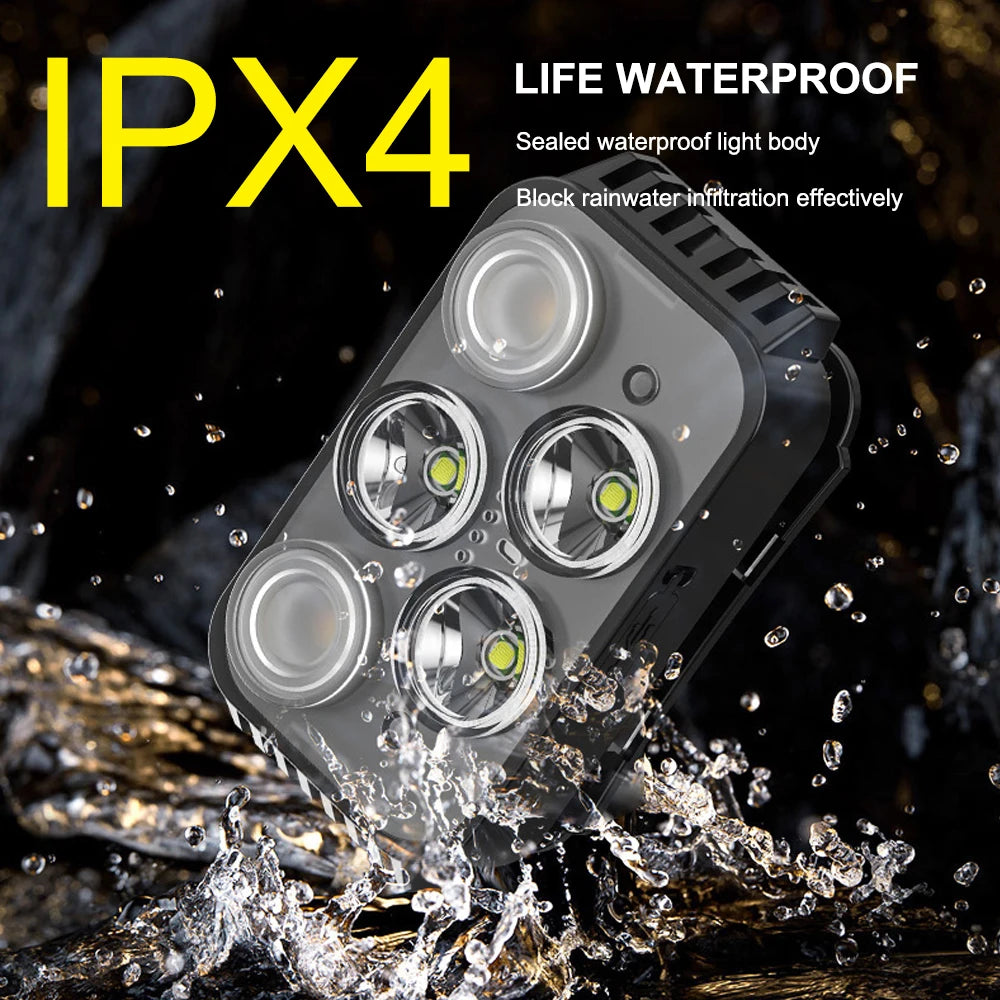 LED Headlamp Rechargeable, Powerful XPG COB 6 Mode, Waterproof, Floodlight