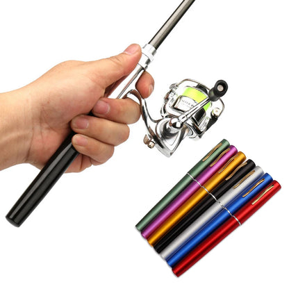 Collapsible Fishing Rod, Reel Combo, Mini Pen Fishing Pole Kit ,