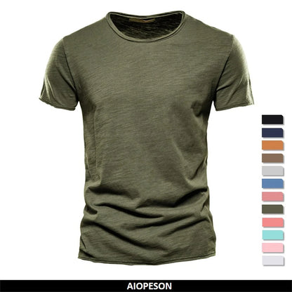 100% Cotton Men T-shirt, Casual Soft Summer Thin