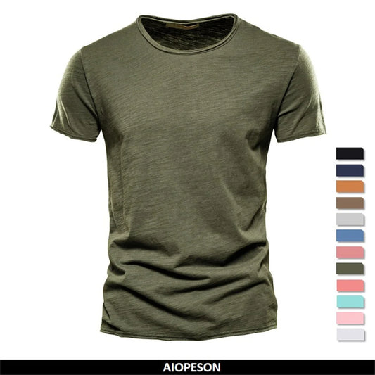 100% Cotton Men T-shirt, Casual Soft Summer Thin
