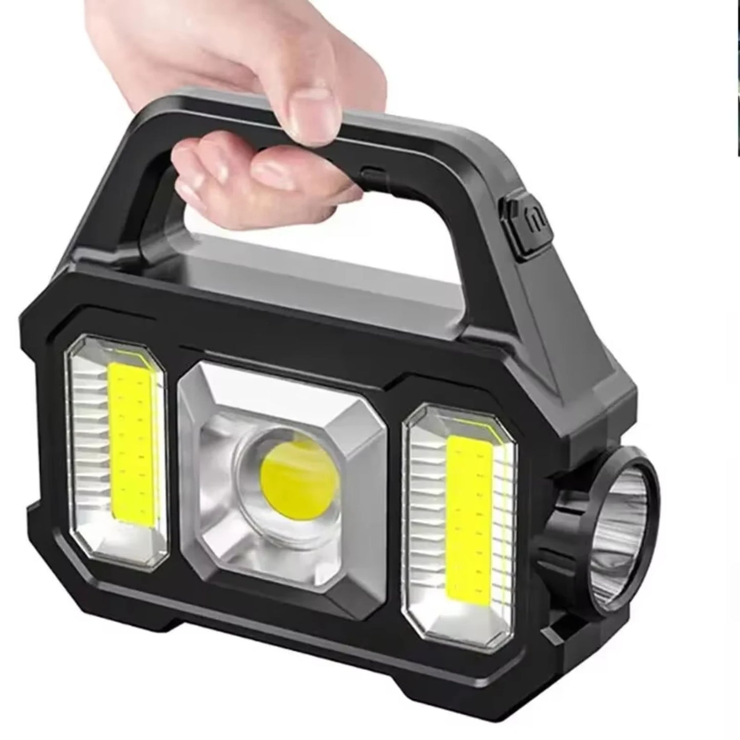 Solar Rechargeable Flashlight Zoomable Waterproof, Powerful Lantern