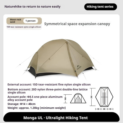 Naturehike Mongar Hiking Tent 1 2 Person Ultralight Waterproof