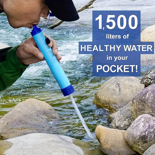 Ultimate Survival Water Filter Straw - Portable Filtration System for Drinking