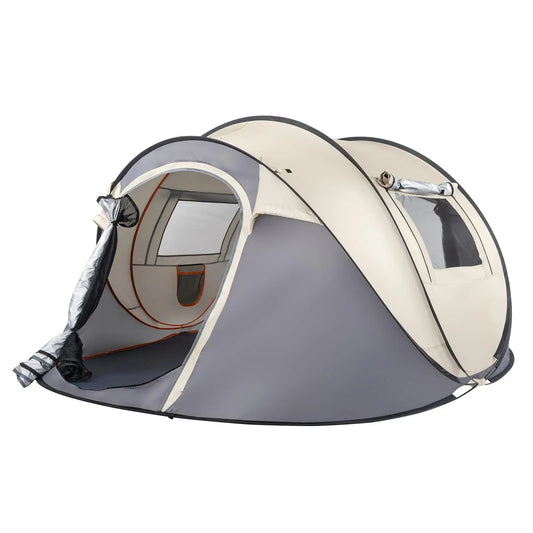 4-Person Pop-Up camping Tent - Quick Setup, Hiking, Fishing, Beach