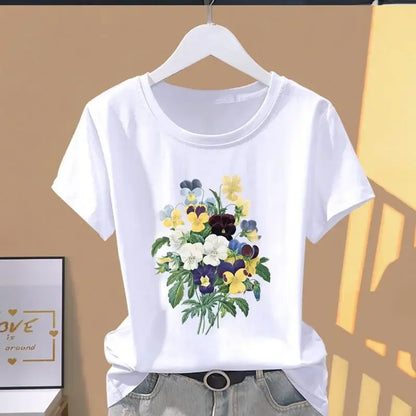 Women Print Fashion Casual, Short Sleeve, T Shirt