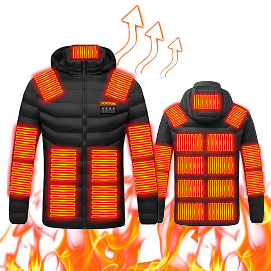 Heated Areas Jackets, Unisex, Electric USB Heating Clothing, Thermal