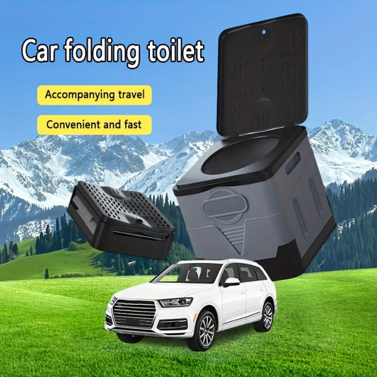 Portable Toilet for Outdoor Activities - Foldable and Movable Car Toilet for Camping, Hiking, and Trekking