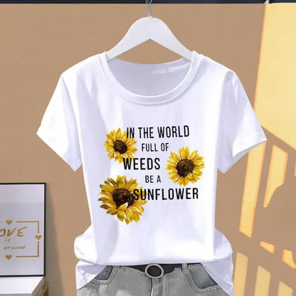 Women Print Fashion Casual, Short Sleeve, T Shirt