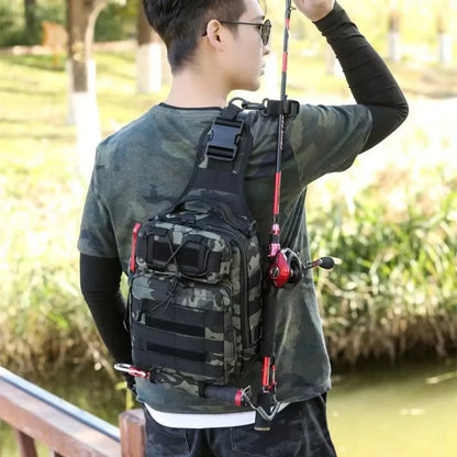 Men Fishing Tackle, Multifunction Sling Single Shoulder Tactical