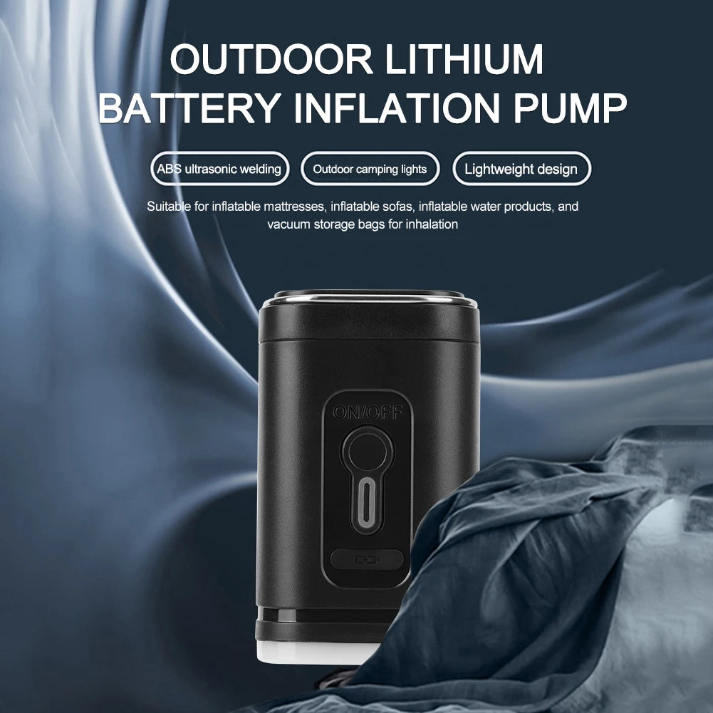 Electric Air Pump, 3 Lighting Modes, Inflator Deflator Pump, Rechargeable